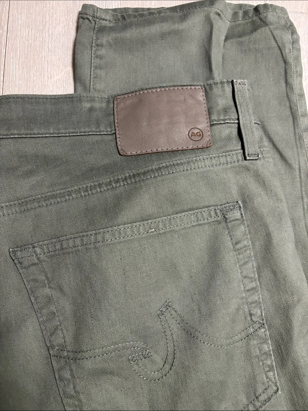 🔥BUNDLESALE Mens 38/34 Ag Adriano Goldschmied Olive Green Chinos Khaki Pants